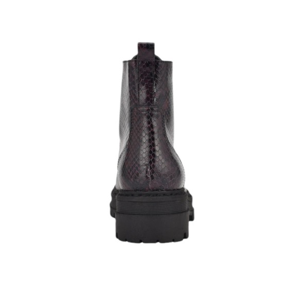 NIB Marc Fisher LTD Paralee Leather Snake Lug sole Ankle Combat Boot Size 7.5 - Picture 4 of 5